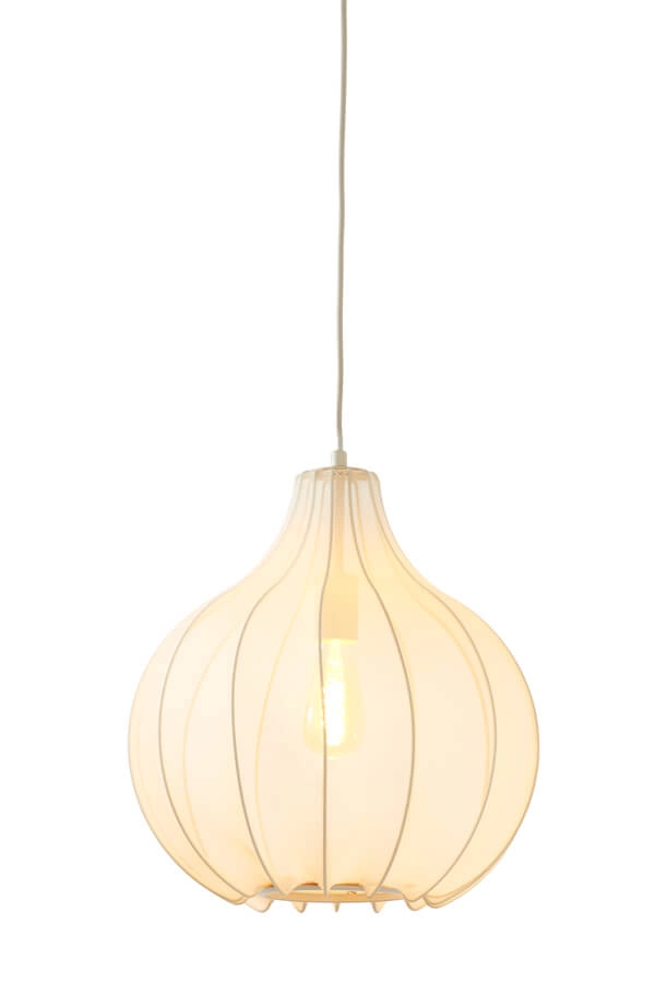 Cream pendant lamp Elati Ø 39cm japandi