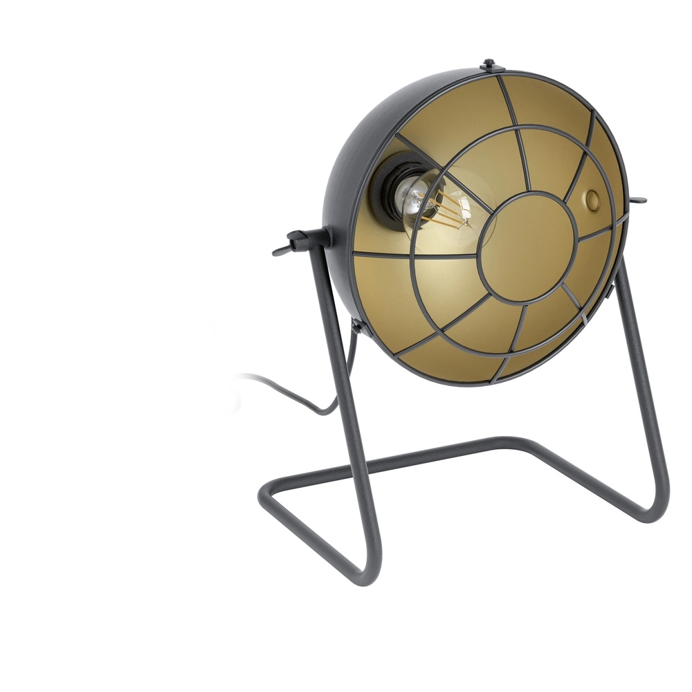 Table lamp Treburley black with gold