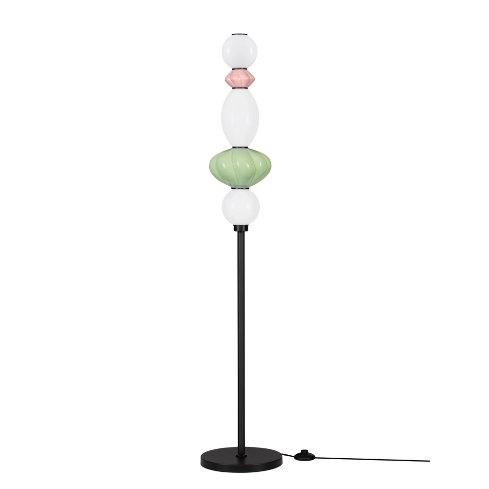 Floor lamp Oneta white - pink - green
