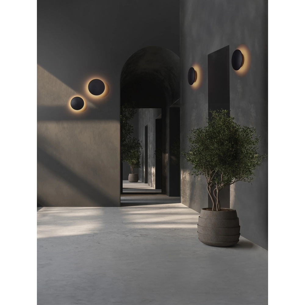 Round wall lamp Copper black Ø 30cm Lyora 5212017447388