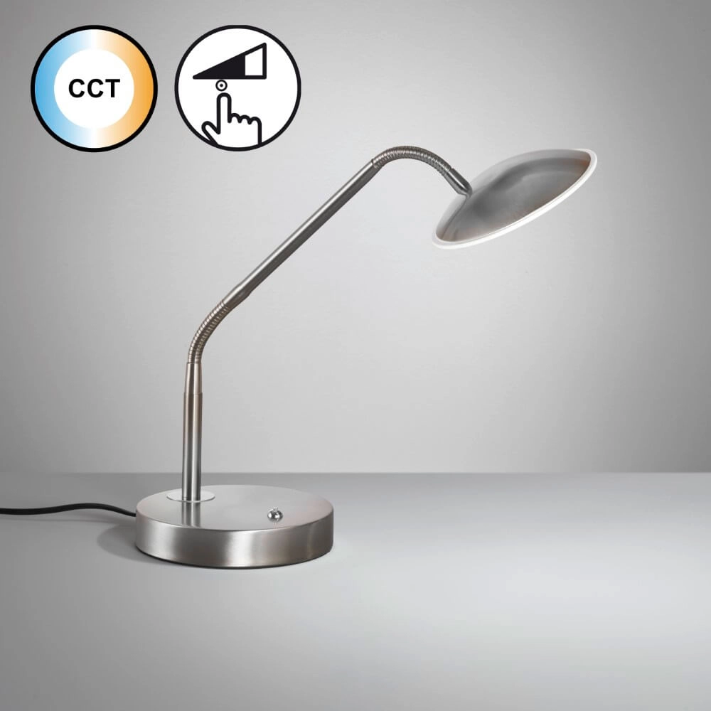 Nickel reading lamp Tallri dimmable Fischer & Honsel 4003694507004