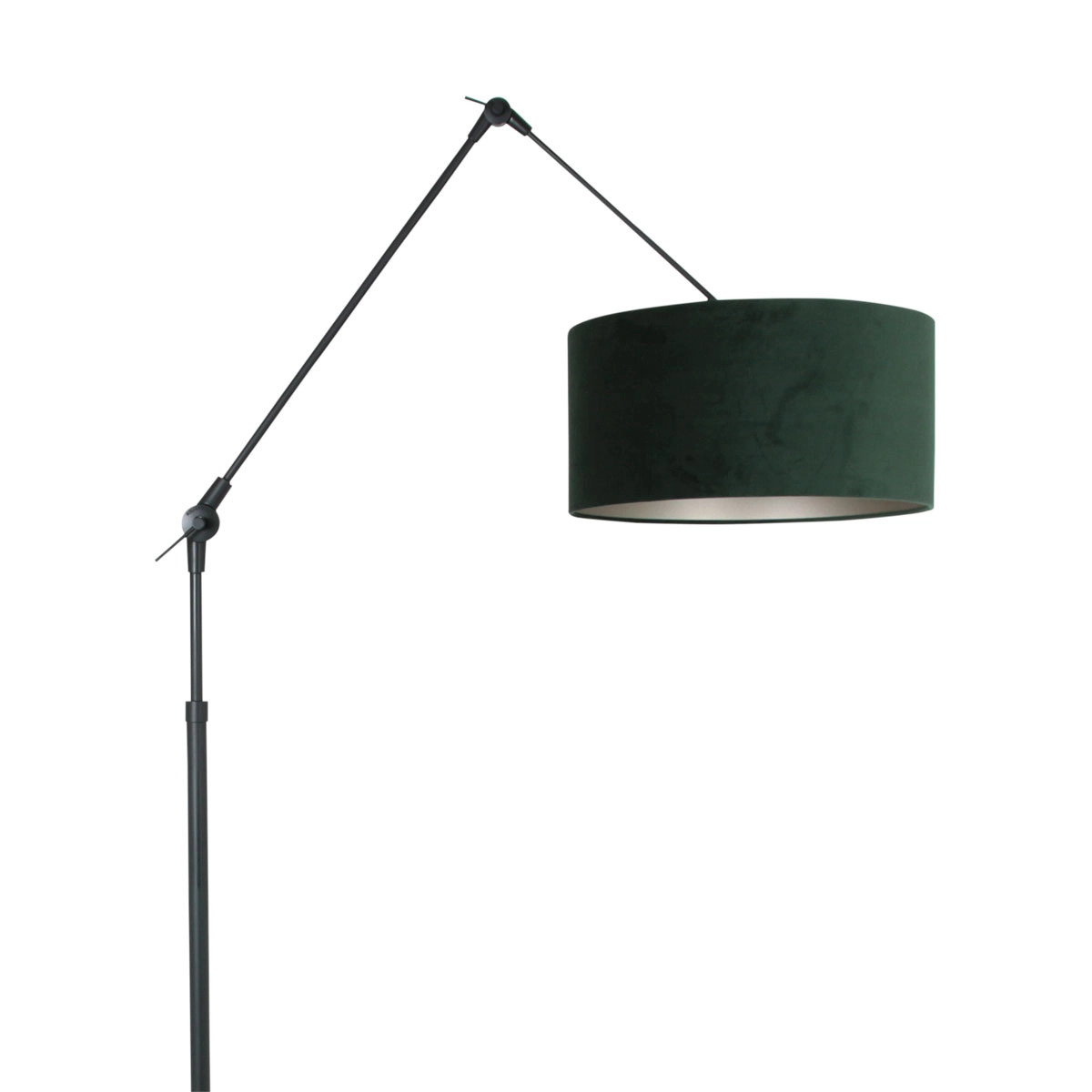 Floor Reading Lamp Prestige Chic black with 40cm green velvet shade Steinhauer 8712746145854