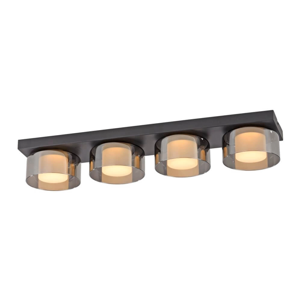 Black ceiling lamp Rika 4-light black
