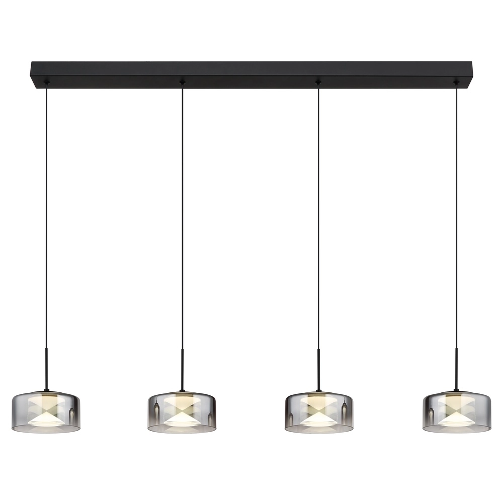 Design pendant lamp Belinda 4-light black Globo 9007371531295