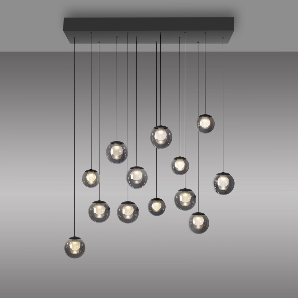 13-light pendant lamp Pure Popup mystic grey Paul Neuhaus 4012248398302