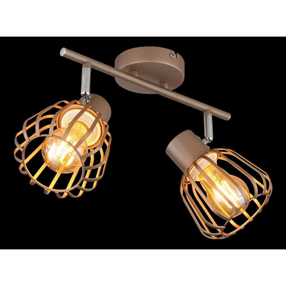 Ceiling lamp Olin 2-light coffee brown Globo 9007371586578