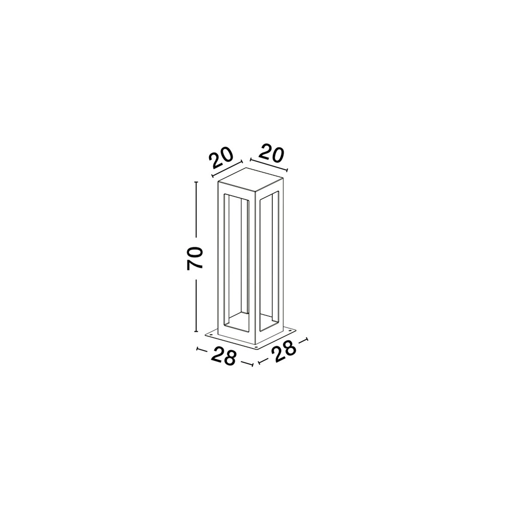 Square floor lamp Bev 70cm Lyora 5212017440488
