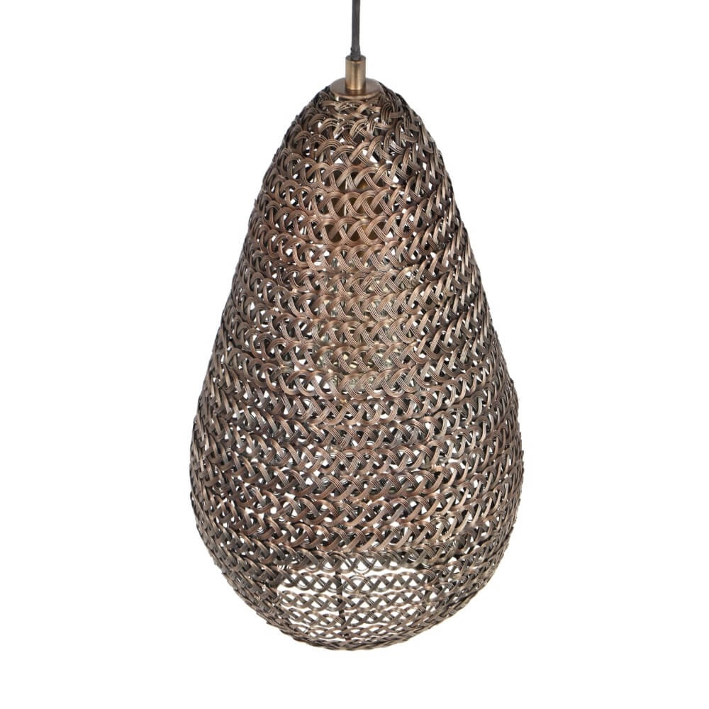 Bronze pendant lamp Ziva Ø 23cm Trio 4017807617405