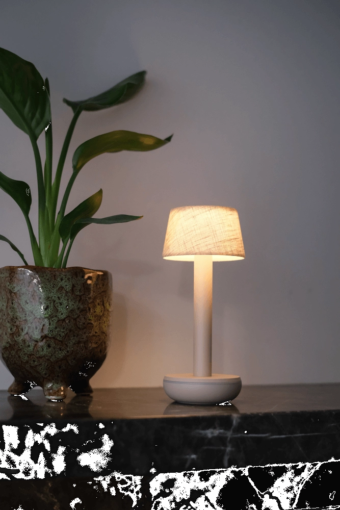 Rechargeable table lamp Two Beige linnen Humble 7446023312363