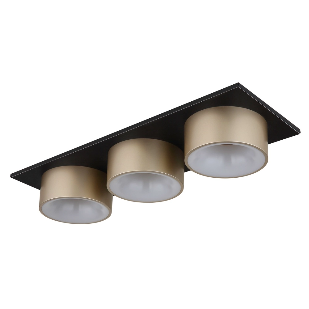 3-light ceiling lamp Raymond black with champagne Globo 9007371533862