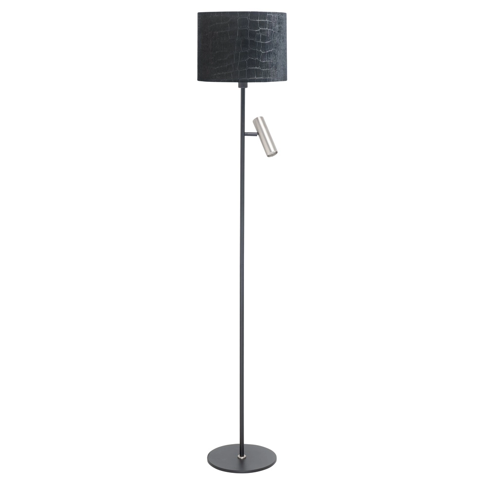 Country floor lamp Trend black with nickel