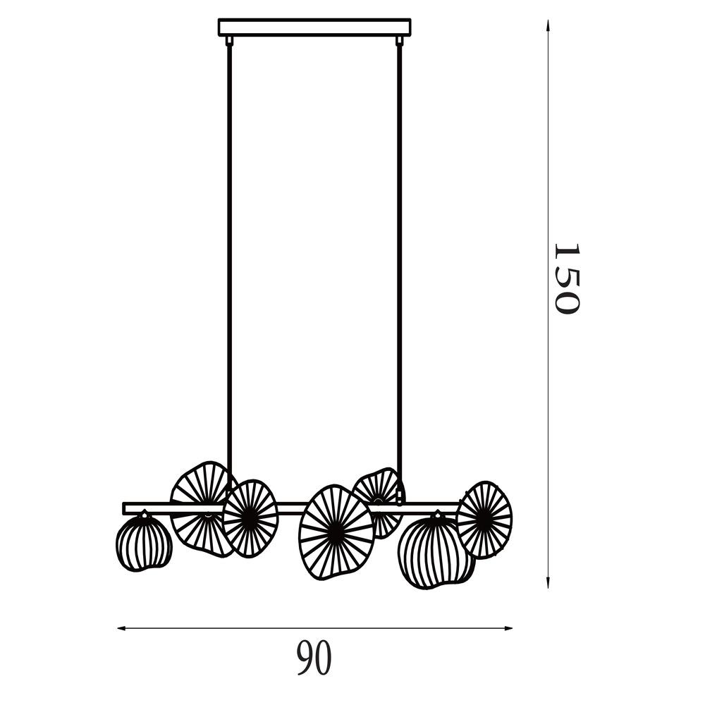 Pendant lamp Sunbeam 7-light Searchlight 5053423298573