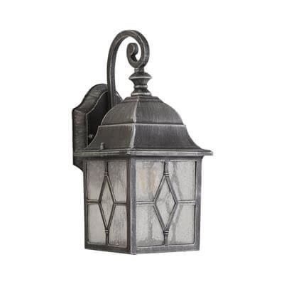 Classic wall lamp Genoa Down black silver Searchlight 5013874310484