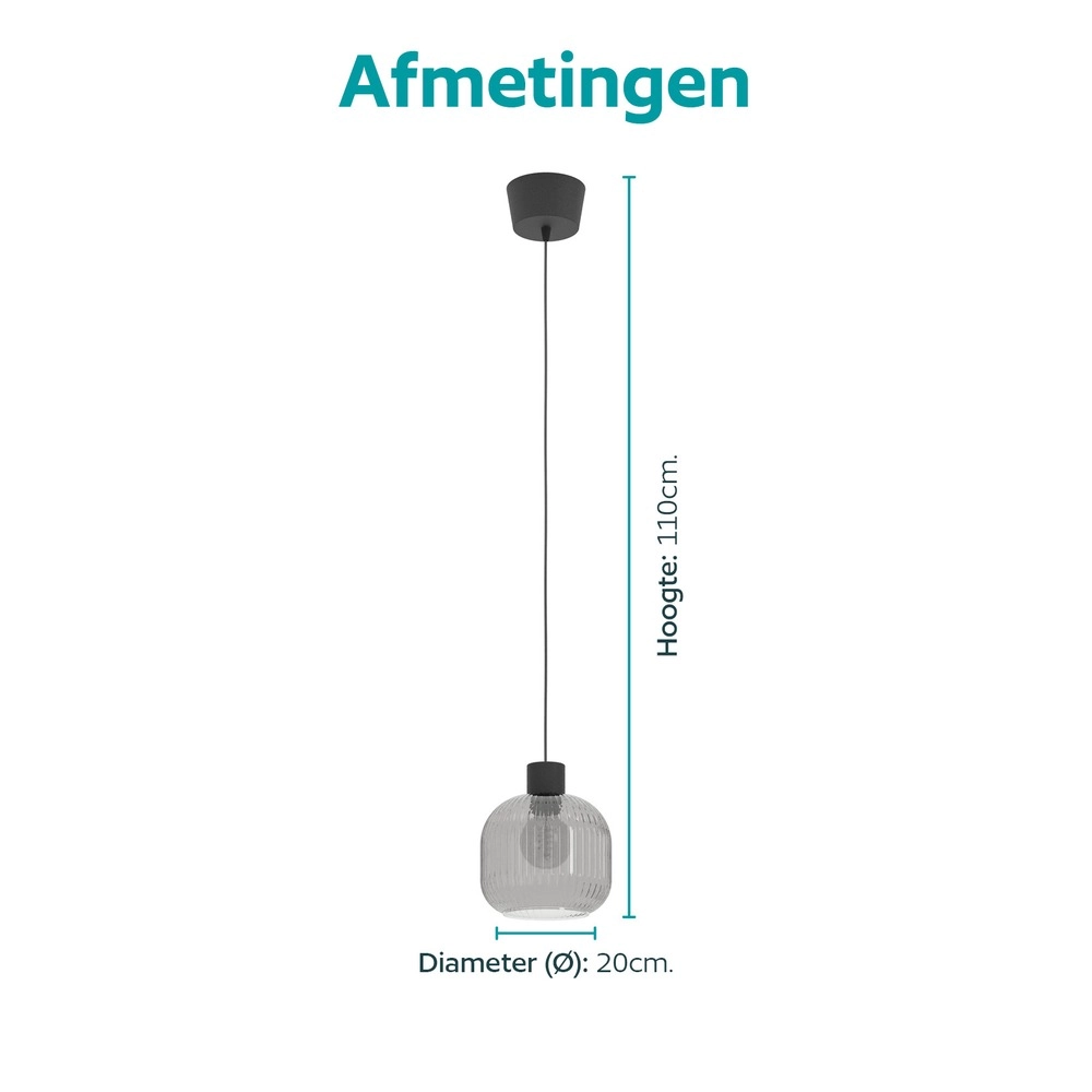 Design pendant lamp Dasmina black Ø 20cm