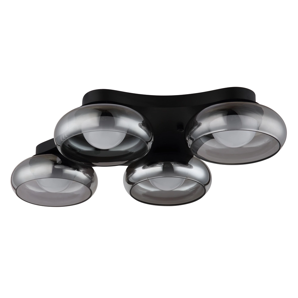 Design ceiling lamp Carlene 4-light black Globo 9007371575176