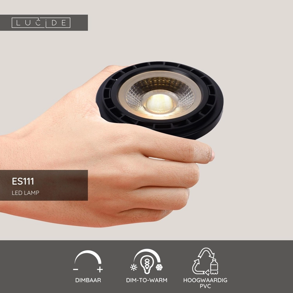 12W Led ES111 - 2200-3000K black DTW Lucide 5411212491299