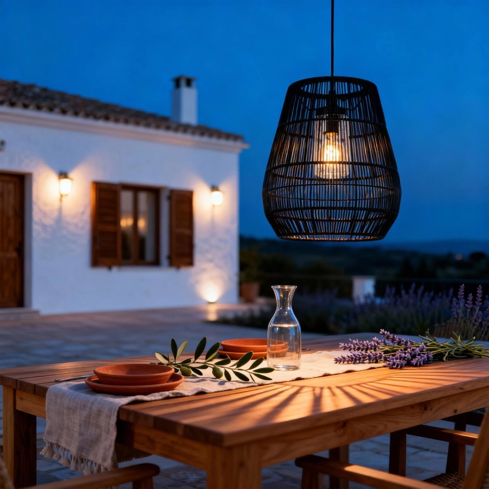 Pendant lamp Nerida black IP44 - Ø 35cm Lucide 5411212031884