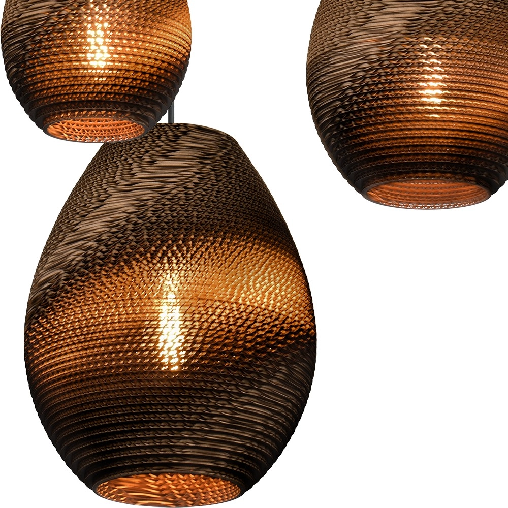 10-light pendant lamp Carta Pineapple Think-paper cap cocoa Masterlight 8718121437996