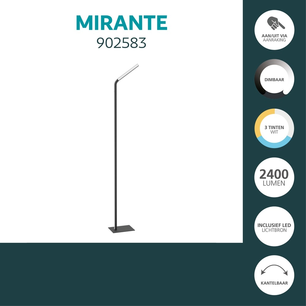 Design floor lamp Mirante Black