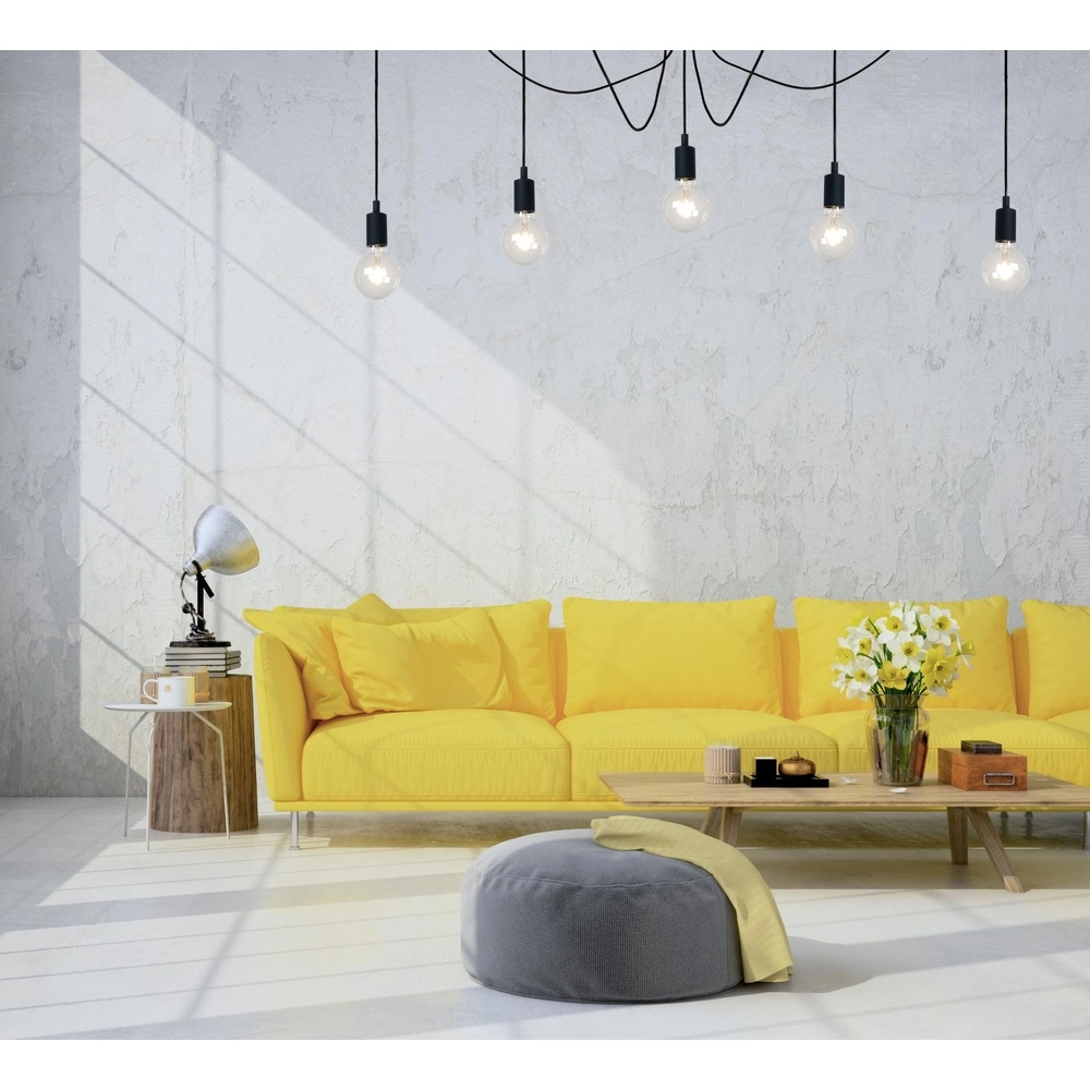 5-light pendant lamp black Fix suitable for loft Lucide 5411212082701