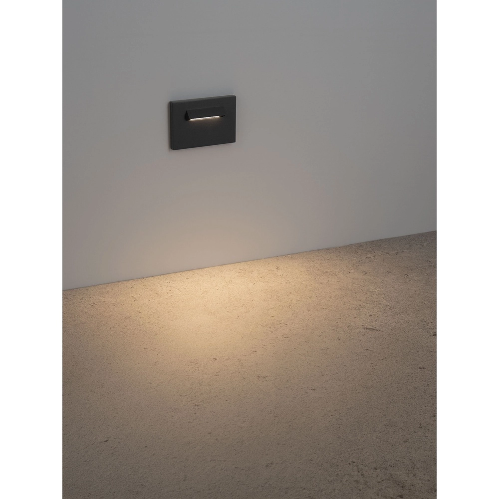 Recessed light Recto for wall dark grey