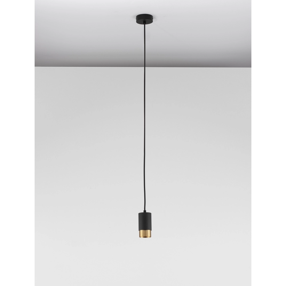 Pendant lamp Pongo S single 10.8cm black with gold Lyora 5212017430311