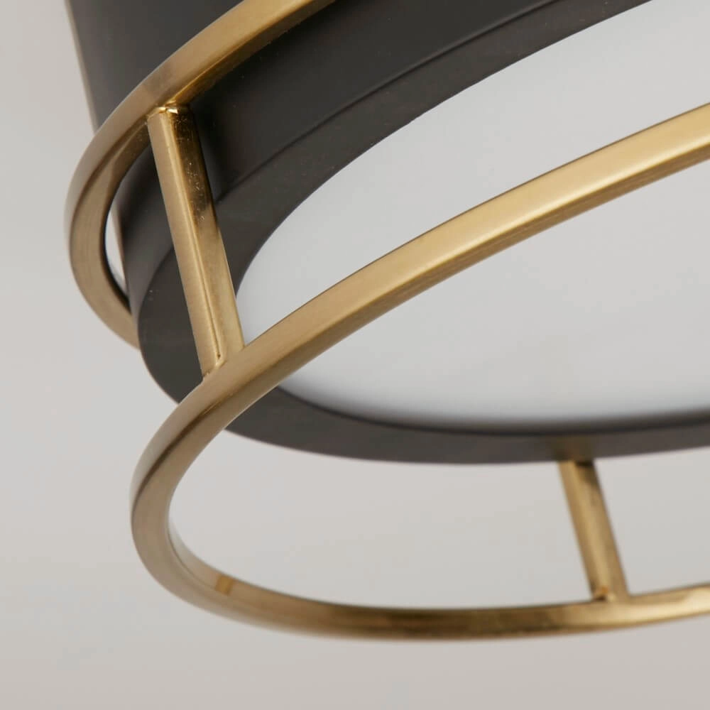 Design ceiling lamp Pheonix Ø 30cm black with gold Searchlight 5053423251011