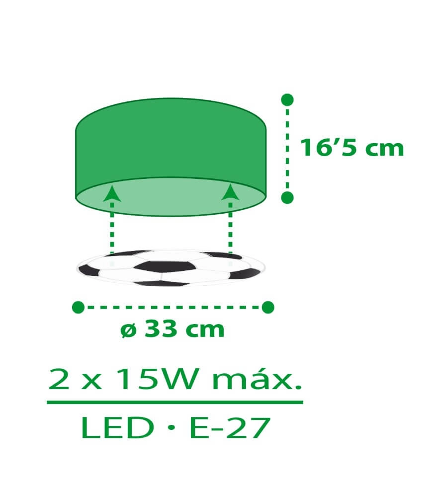 Children's room ceiling lamp Football Dalber 8420406003177
