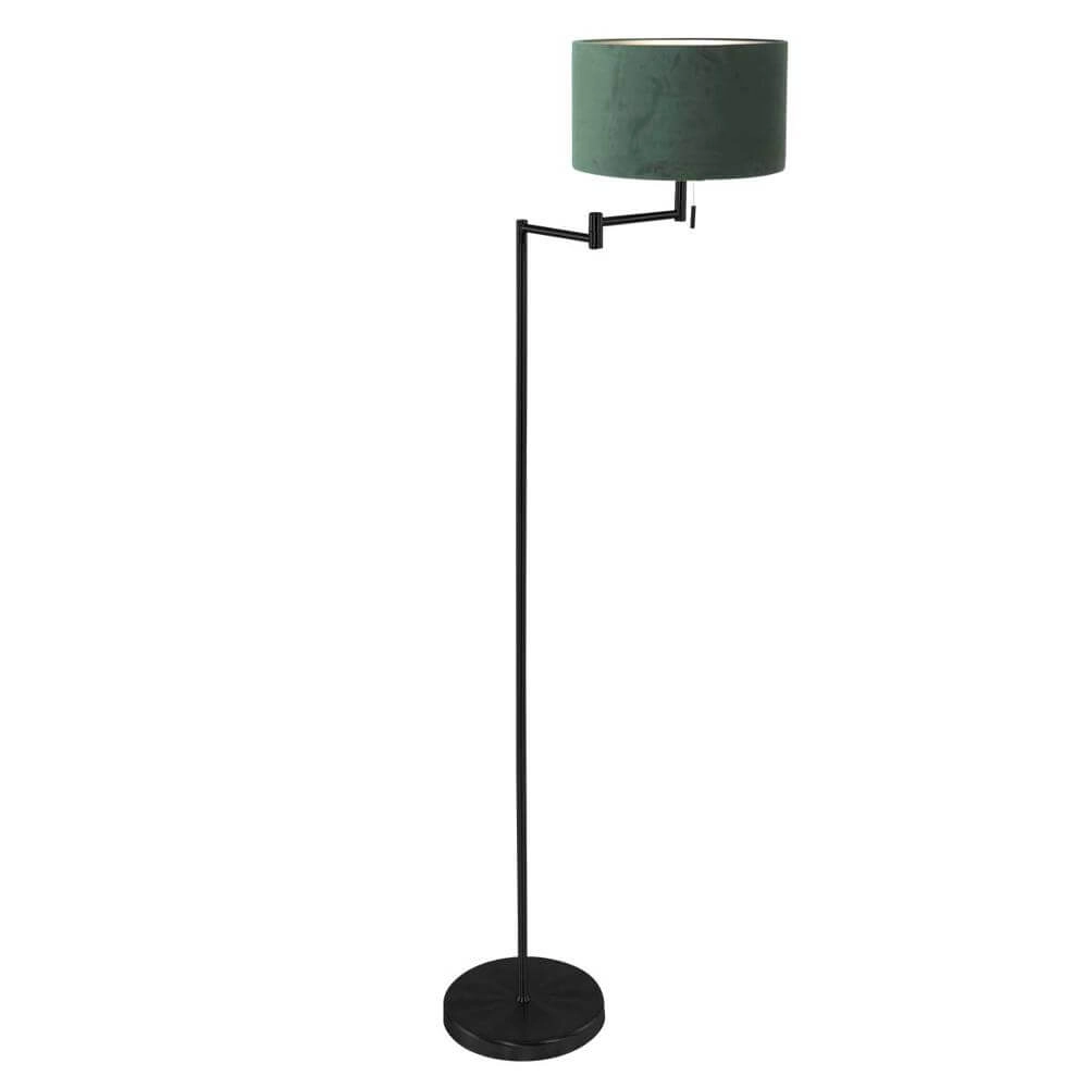 Floor lamp Bella black with green hood