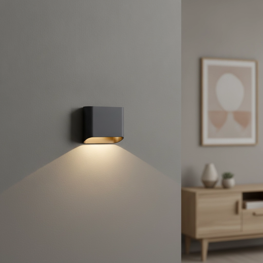 Wall lamp Diaz 1L Black with gold