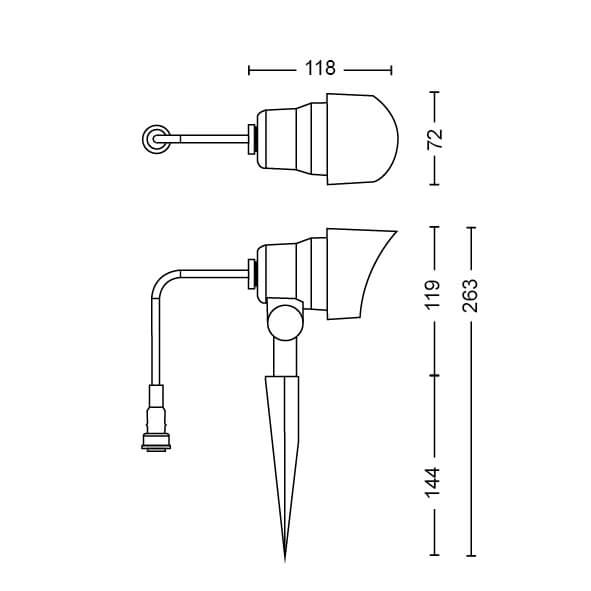 Prick spot Spike anthracite - extension Philips 8719514477094