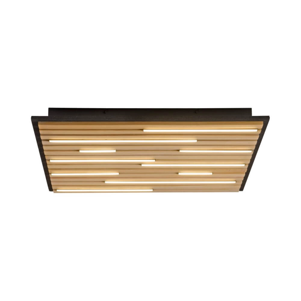 Square ceiling lamp Q-Akustik wood Paul Neuhaus 4012248385388