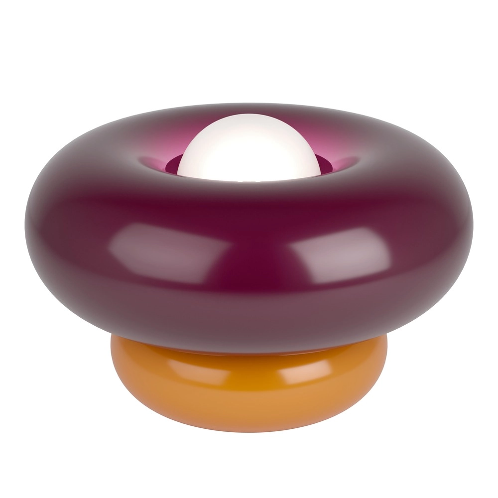 Design table lamp Torchiarolo Orange with burgundy red