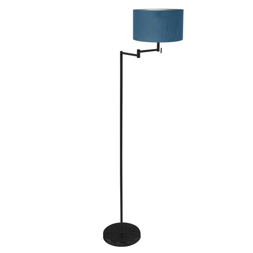 Floor lamp Bella black with blue hood