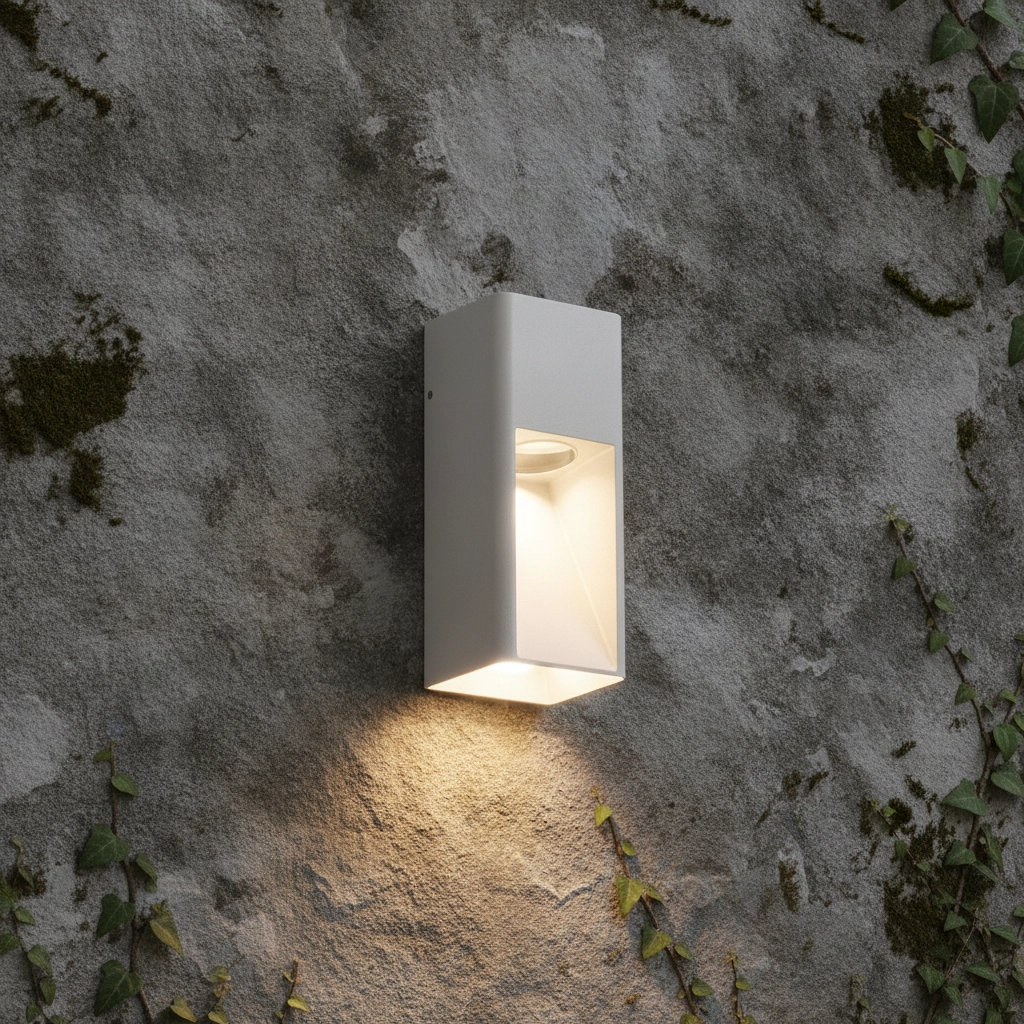 Sleek wall lamp Mazu white