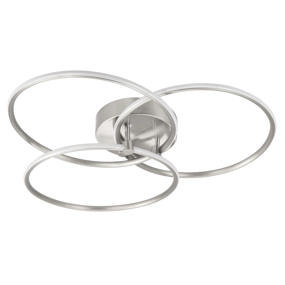 Ceiling lamp Circles design nickel Ø 49cm