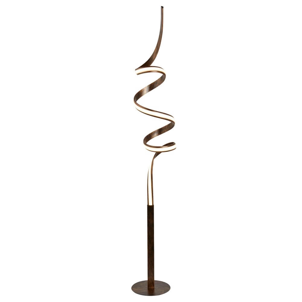 Led floor lamp Ribbon antique brown