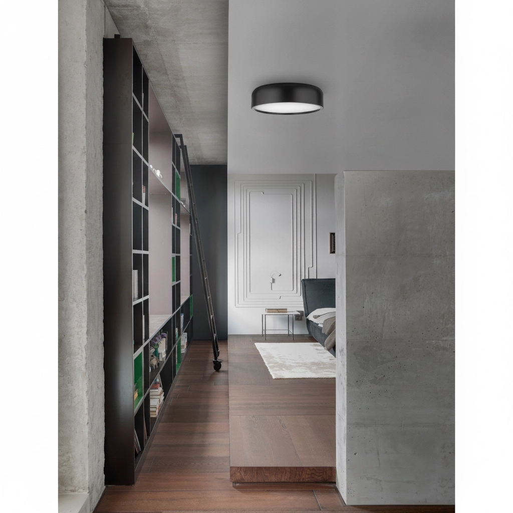 Design ceiling lamp Perleto black Ø 48cm
