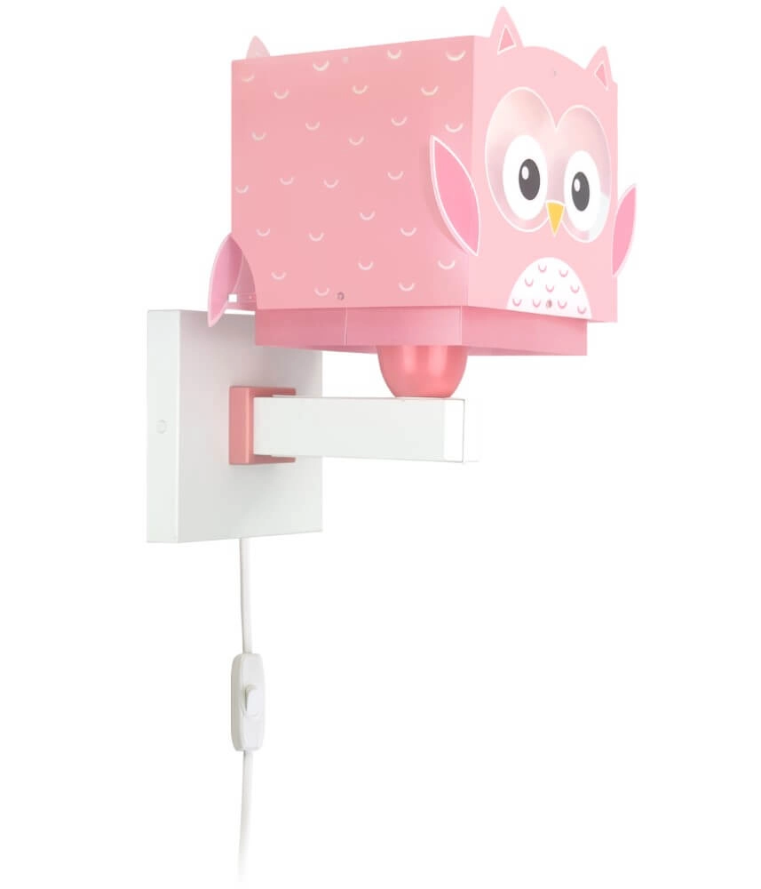 Wall night light Pink Owl