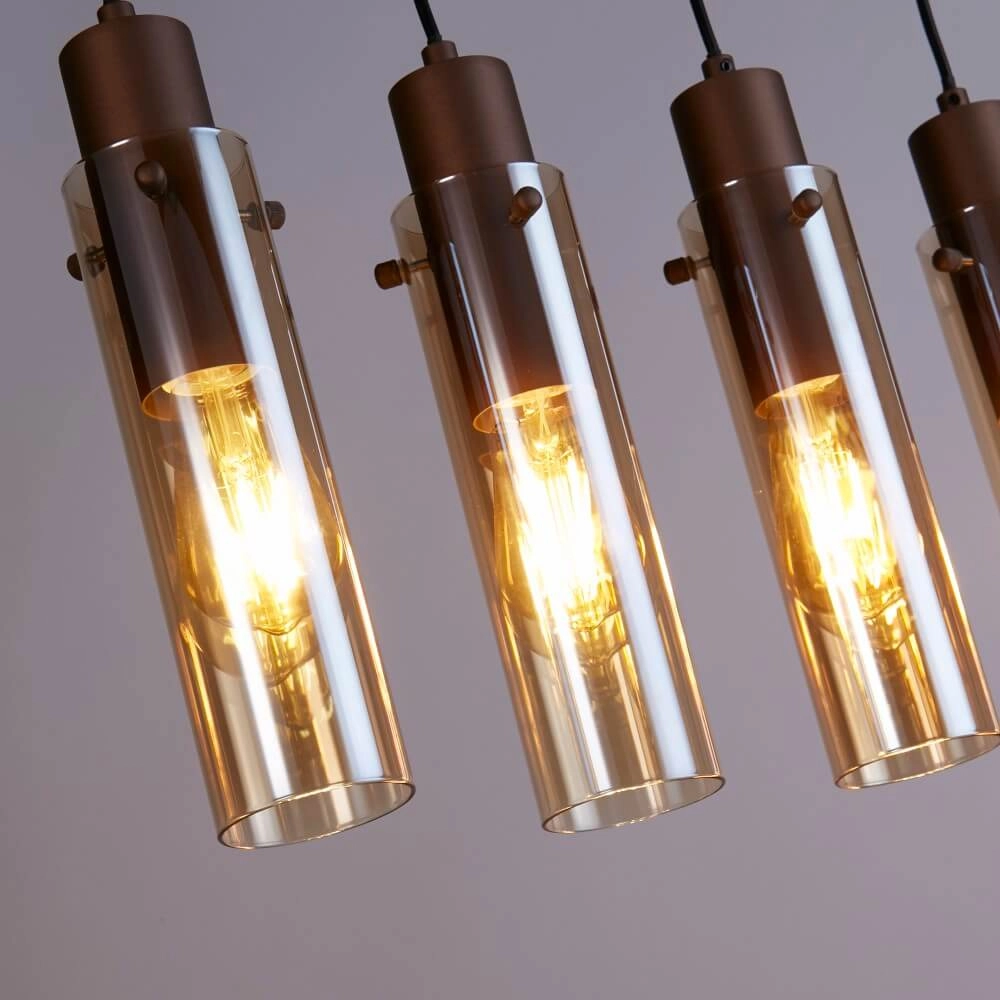 5-light pendant lamp Sweden II straight Searchlight 5053423272078