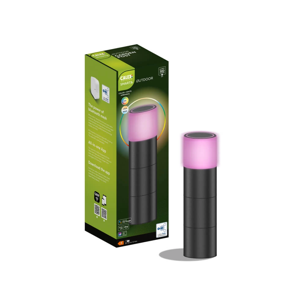 Smart outdoor lamp Link Post 45cm - black Circle 8712879149545