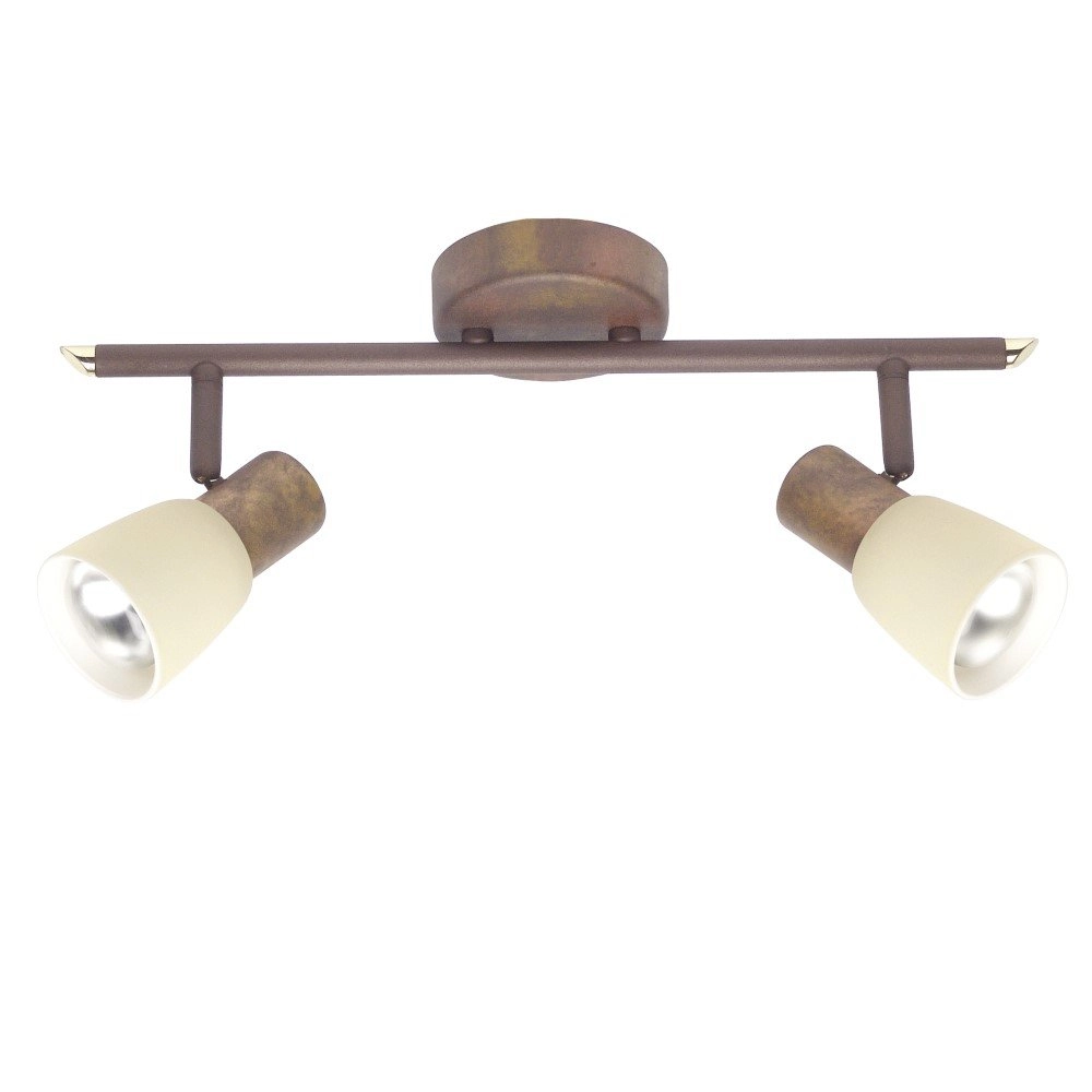 Classic ceiling spotlight Luca 2-light copper brown