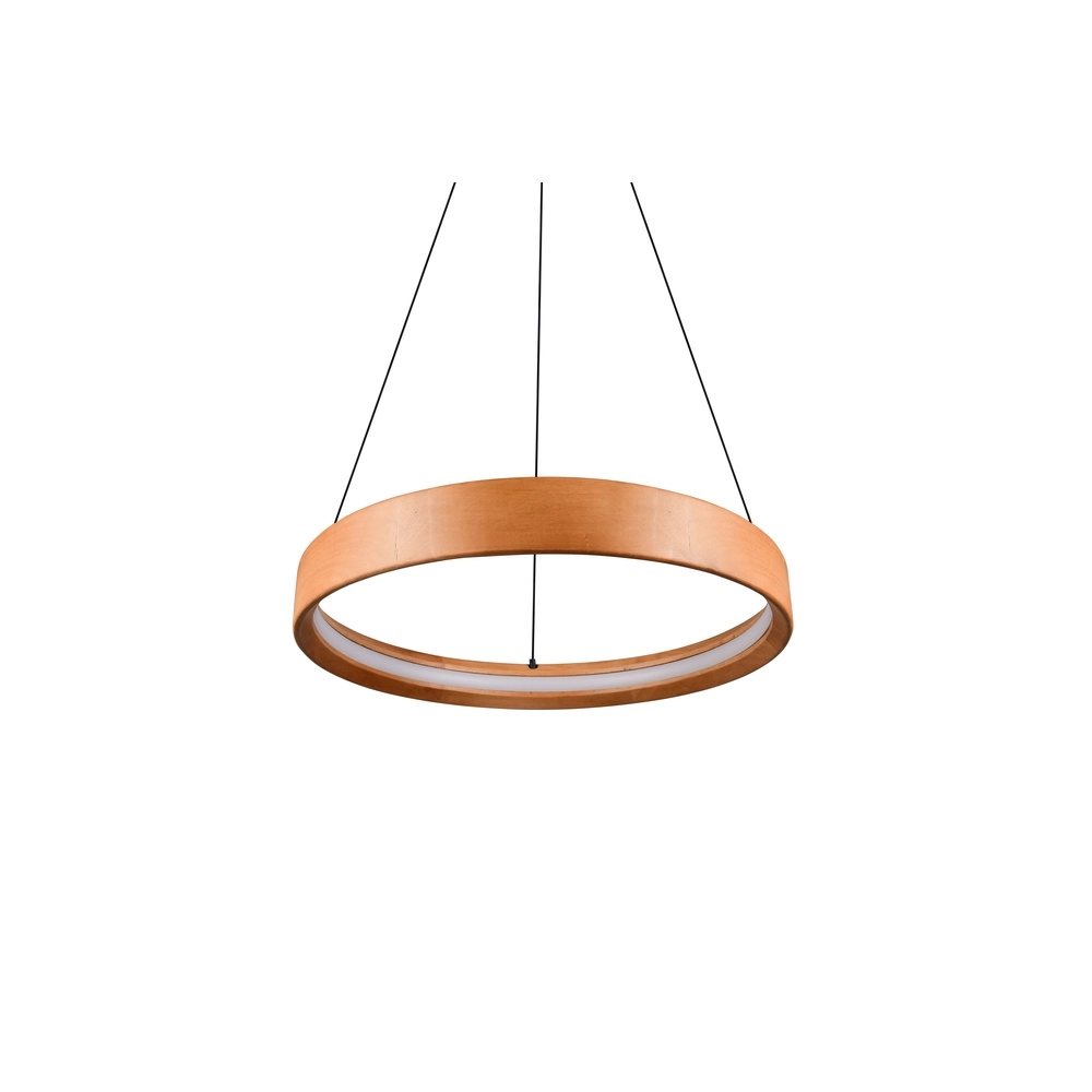 Design pendant lamp Lynwood wood Ø 50cm Trio 4017807662269