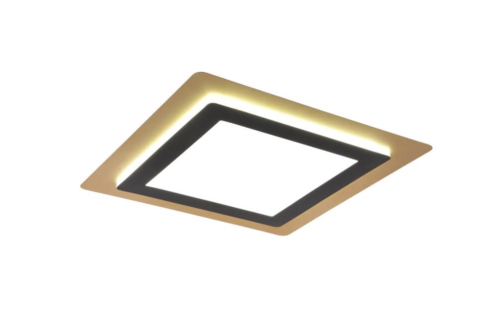 Square design ceiling lamp Morgan black with gold Trio 4017807574401