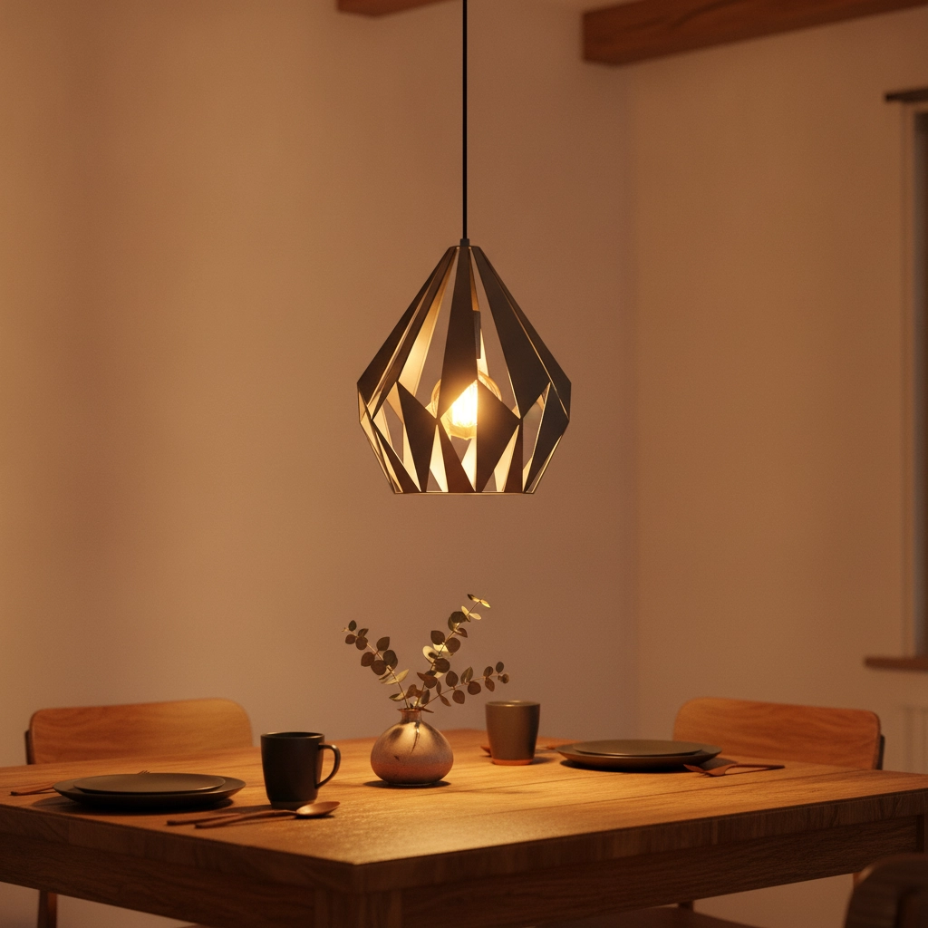 Grey pendant lamp Carlton 1 Ø 31cm