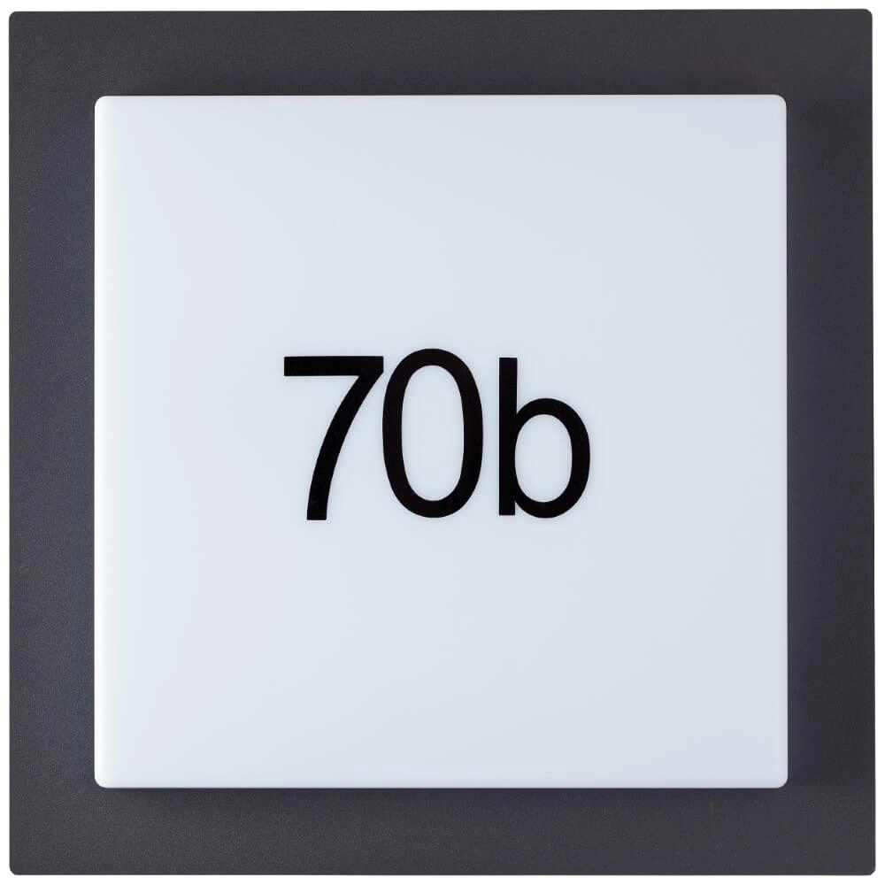 House number lamp Sten black Brilliant 4004353412837