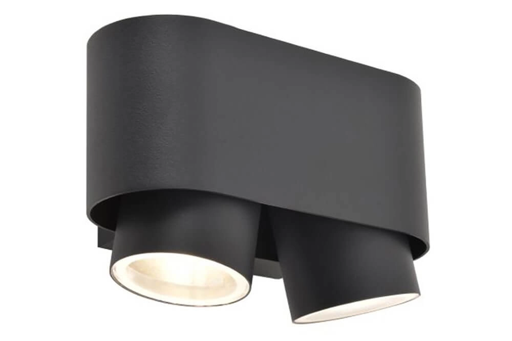 Wall spotlight Cypres Down duo anthracite
