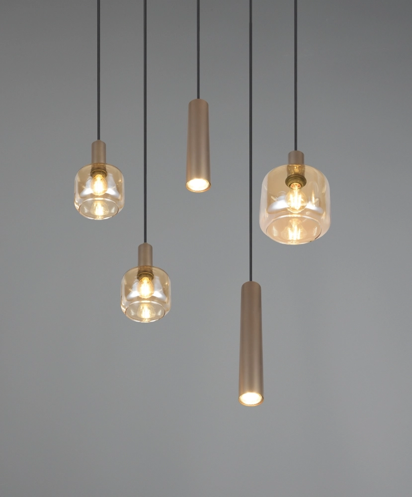 Design pendant lamp Mataro 5-light (2x GU10) Trio 4017807707717