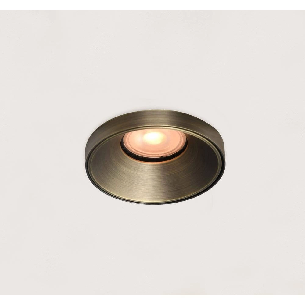 Round recessed spotlight Malmo antique bronze