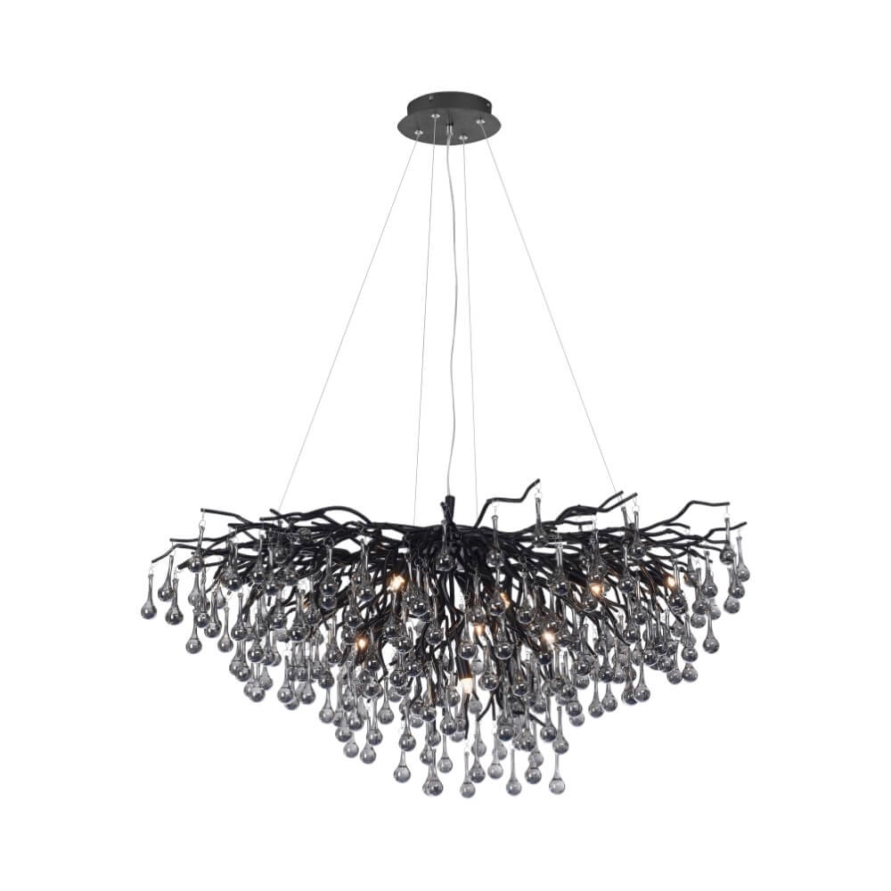 Unique chandelier Icicle black Paul Neuhaus 4012248377567